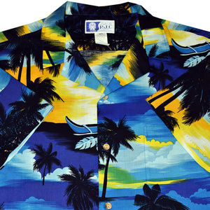 Mens Vintage RJC Hawaiian Floral Surf Shirt XL